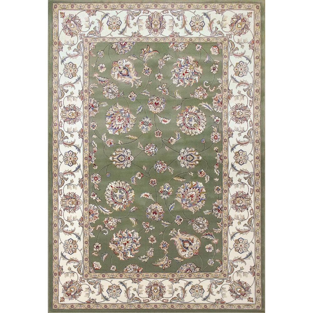 Dynamic Rugs 57365-4464 Ancient Garden 6.7 Ft. X 9.6 Ft. Rectangle Rug in Green/Ivory